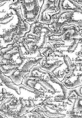 Carte de Saint Gervais